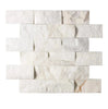 Calacatta Gold 2X4 Brick Split-Faced Mosaic Marble Tile