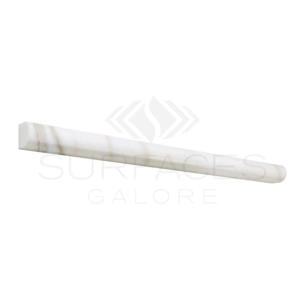 Calacatta Gold 3/4X12 Bullnose Liner Polished-Honed