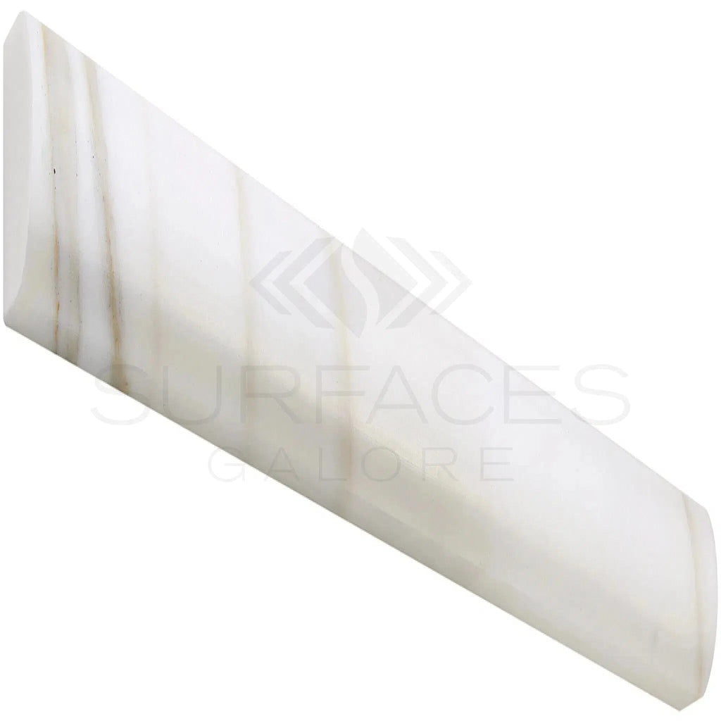 Calacatta Gold 3/4X12 Bullnose Liner Polished-Honed