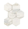 Calacatta Gold 5" Hexagon Mosaic Marble Tile Polished-Honed