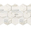 Calacatta Gold 5" Hexagon Mosaic Marble Tile Polished-Honed