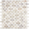 Calacatta Gold 5/8X1 1/4 Mini-Brick Mosaic Marble Tile Polished-Honed