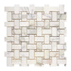 Calacatta Gold Basketweave Mosaic (w/Calacatta Gold) Mosaic Marble Tile Polished-Honed