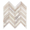 Calacatta Gold Chevron (LARGE) (w/Calacatta Gold) Mosaic Marble Tile Polished-Honed