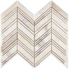 Calacatta Gold Chevron (LARGE) (w/Calacatta Gold) Mosaic Marble Tile Polished-Honed