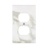 Calacatta Gold marble single duplex wall plate by SurfacesGalore, perfect for adding a touch of natural stone elegance to your room.