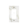 The SurfacesGalore Calacatta Gold Marble Single ROCKER Plate Switch Wall Plate, featuring a refined design with a rectangular cutout and two screw holes, is perfect for adding an elegant touch to your home decor.