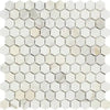 Calacatta Gold Italian Premium 1X1 Hexagon Mosaic Marble Tile Polished - Honed - SurfacesGalorePolished