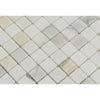 Calacatta Gold Italian Premium 1X1 Mosaic Marble Tile Polished - Honed - SurfacesGalorePolished