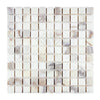 Calacatta Gold Italian Premium 1X1 Mosaic Marble Tile Polished - Honed - SurfacesGalorePolished