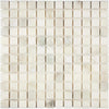 Calacatta Gold Italian Premium 1X1 Mosaic Marble Tile Polished - Honed - SurfacesGalorePolished