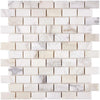 Calacatta Gold Italian Premium 1X2 Brick Mosaic Marble Tile Polished - Honed - SurfacesGalorePolished