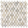 Calacatta Gold Italian Premium 1X2 Diamond/Rhomboid Mosaic Marble Tile Polished - Honed - SurfacesGalorePolished