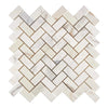 Calacatta Gold Italian Premium 1X2 Herringbone Mosaic Marble Tile Polished - Honed - SurfacesGalorePolished