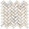 Calacatta Gold Italian Premium 1X2 Herringbone Mosaic Marble Tile Polished - Honed - SurfacesGalorePolished