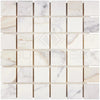 Calacatta Gold Italian Premium 2X2 Mosaic Marble Tile Polished - Honed - SurfacesGalorePolished