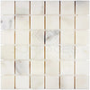 Calacatta Gold Italian Premium 2X2 Mosaic Marble Tile Polished - Honed - SurfacesGalorePolished