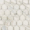 Calacatta Gold Italian Premium 2X2 Vortex Hexagon (w/Calacatta Gold) Mosaic Marble Tile Polished - Honed - SurfacesGalorePolished