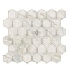 Calacatta Gold Italian Premium 2X2 Vortex Hexagon (w/Calacatta Gold) Mosaic Marble Tile Polished - Honed - SurfacesGalorePolished