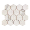 Calacatta Gold Italian Premium 3X3 Hexagon Mosaic Marble Tile Polished - Honed - SurfacesGalorePolished