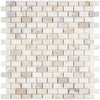 Calacatta Gold Italian Premium 5/8X1 1/4 Mini - Brick Mosaic Marble Tile Polished - Honed - SurfacesGalorePolished