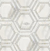 Calacatta Gold Italian Premium 5X5 Hexagon Combination (w/Calacatta Gold) Mosaic Marble Tile Polished - Honed - SurfacesGalorePolished