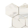 Calacatta Gold Italian Premium 5X5 Hexagon Mosaic Marble Tile Polished - Honed - SurfacesGalorePolished