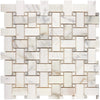 Calacatta Gold Italian Premium Basketweave Mosaic (w/Calacatta Gold) Mosaic Marble Tile Polished - Honed - SurfacesGalorePolished