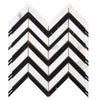 Calacatta Gold Italian Premium Chevron (LARGE) (w/ Black) Mosaic Marble Tile Polished - Honed - SurfacesGalorePolished