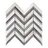 Calacatta Gold Italian Premium Chevron (LARGE) (w/Blue - Gray) Mosaic Marble Tile Polished - Honed - SurfacesGalorePolished