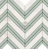 Calacatta Gold Italian Premium Chevron (LARGE) (w/Ming - Green) Mosaic Marble Tile Polished - Honed - SurfacesGalorePolished