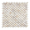 Calacatta Gold Italian Premium Fan (Raindrop) Mosaic Marble Tile Polished-Honed