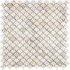 Calacatta Gold Italian Premium Fan (Raindrop) Mosaic Marble Tile Polished-Honed