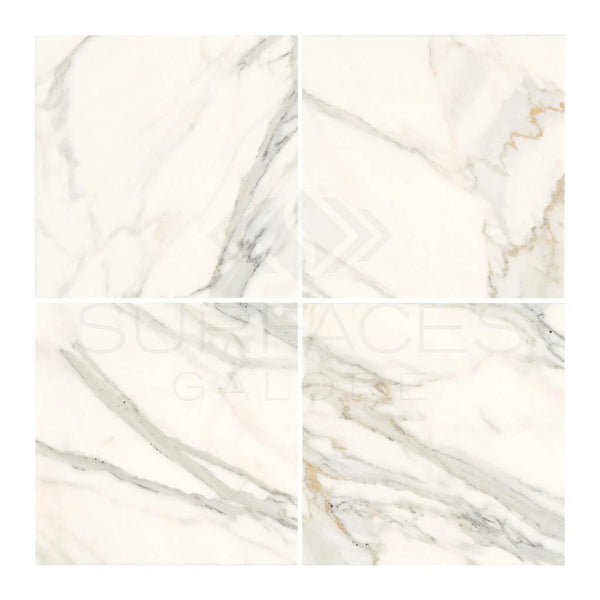 Calacatta Gold Italian Premium Marble 12X12 Polished - Honed - SurfacesGalorePolished