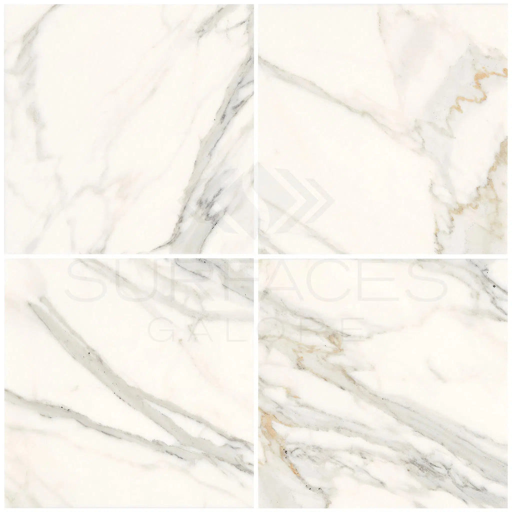 Calacatta Gold Italian Premium Marble 12X12 Polished - Honed - SurfacesGalorePolished