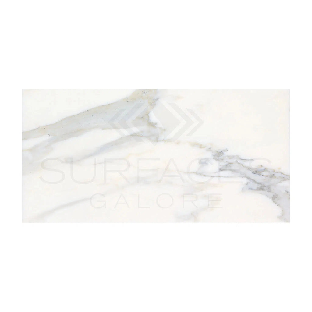 Calacatta Gold Italian Premium Marble 12X24 Polished - Honed - SurfacesGalorePolished