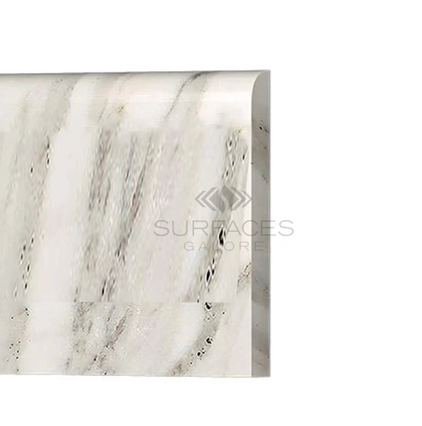 Calacatta Gold Italian Premium Marble 4X12 Surface - Bullnosed/Long - Edge - Bullnosed Tile Polished - Honed - SurfacesGalorePolished