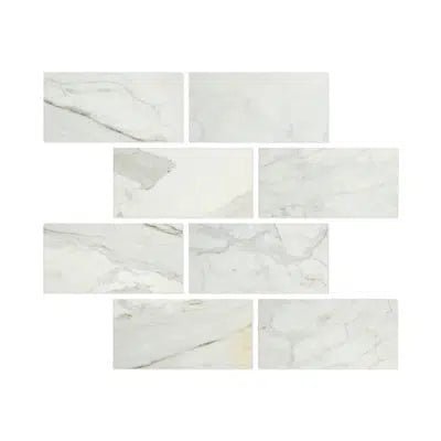 Calacatta Gold Italian Premium Marble 6X12 Polished - Honed - SurfacesGalorePolished