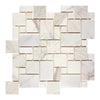 Calacatta Gold Italian Premium Mini - Versailles Pattern Mosaic Marble Tile Polished - Honed - SurfacesGalorePolished