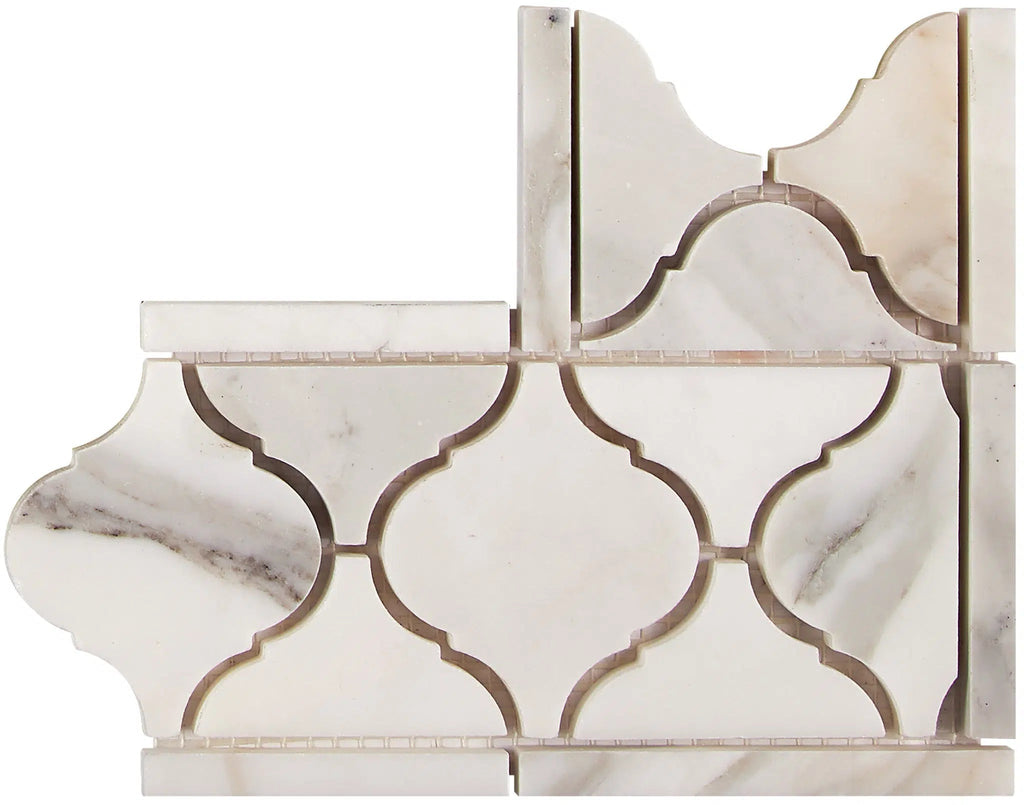 Calacatta Gold Lantern (Luxury) Border - (Corner) Marble Tile Polished-Honed