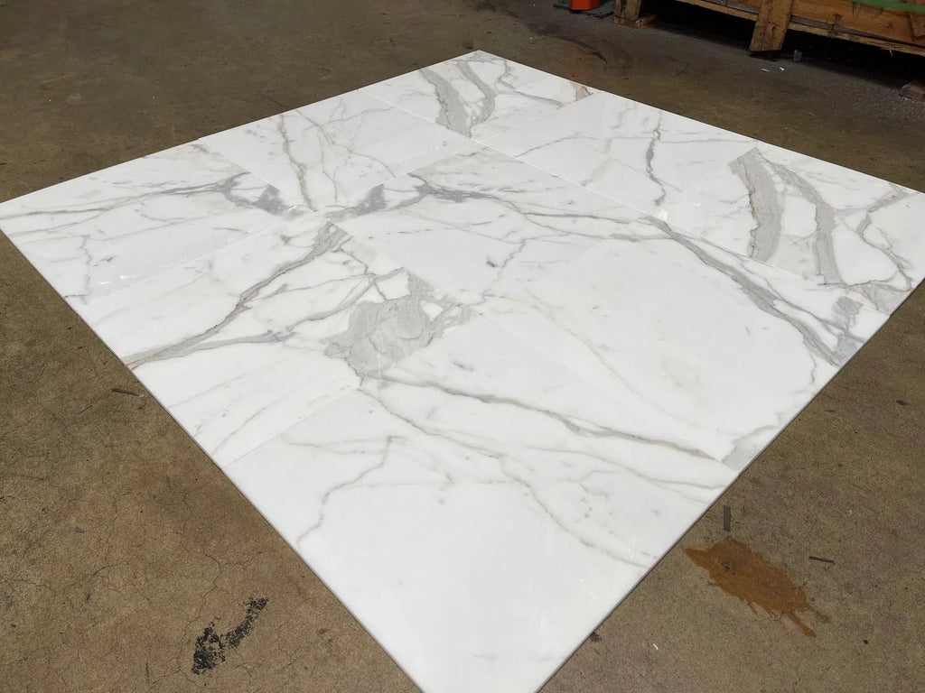 Calacatta Gold Marble 12X12 Polished-Honed