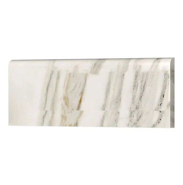 Calacatta Gold Marble 4X12 Surface-Bullnosed/Long-Edge-Bullnosed Tile Polished-Honed