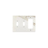 Calacatta Gold 	Marble Double TOGGLE - ROCKER Switch Wall Plate/Cover Plate/Switch Plate