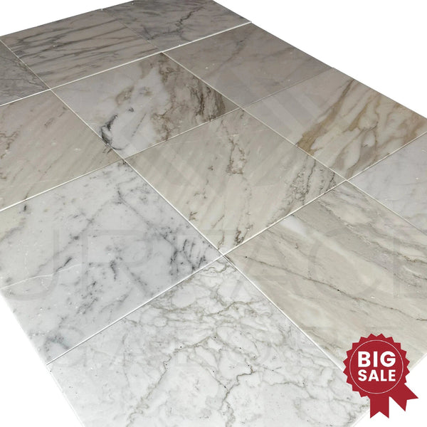 Calacatta Gold Medley 12X12 Polished Marble Tile 300 Sq.Ft. - Discounted, Marble/Travertine Clearance Sale - SurfacesGalore