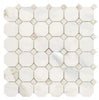 Calacatta Gold Octagon (w/Calacatta Gold) Mosaic Marble Tile Polished-Honed