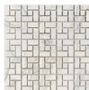 Calacatta Gold Pinwheel (w/Calacatta Gold) Mosaic Marble Tile Polished-Honed