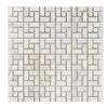 Calacatta Gold Pinwheel (w/Calacatta Gold) Mosaic Marble Tile Polished-Honed