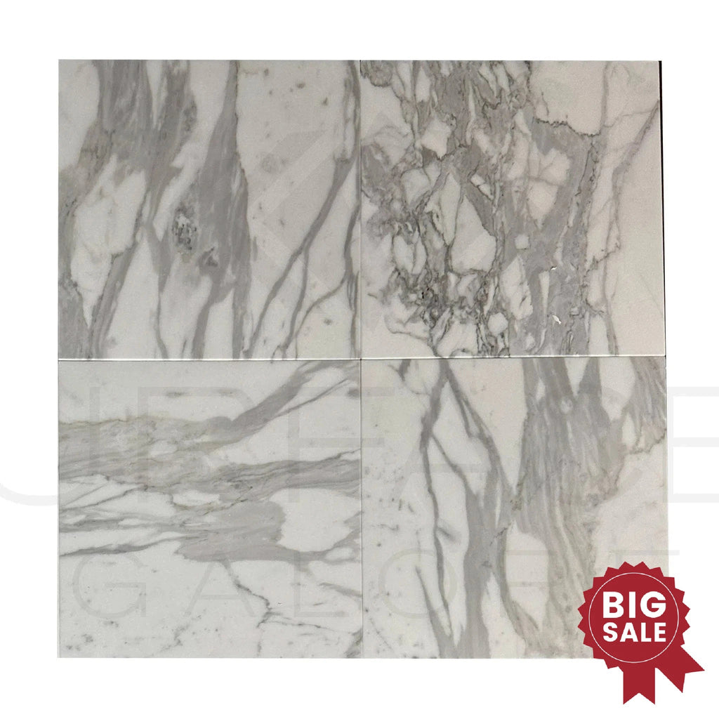 Calacatta Gold Supreme 12X12 Polished Marble Tile 280 Sq.Ft. - Discounted, Marble/Travertine Clearance Sale - SurfacesGalore