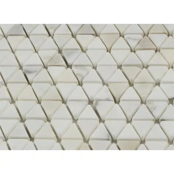 Calacatta Gold Triangular Hexagon Mosaic Marble Tile Tumbled