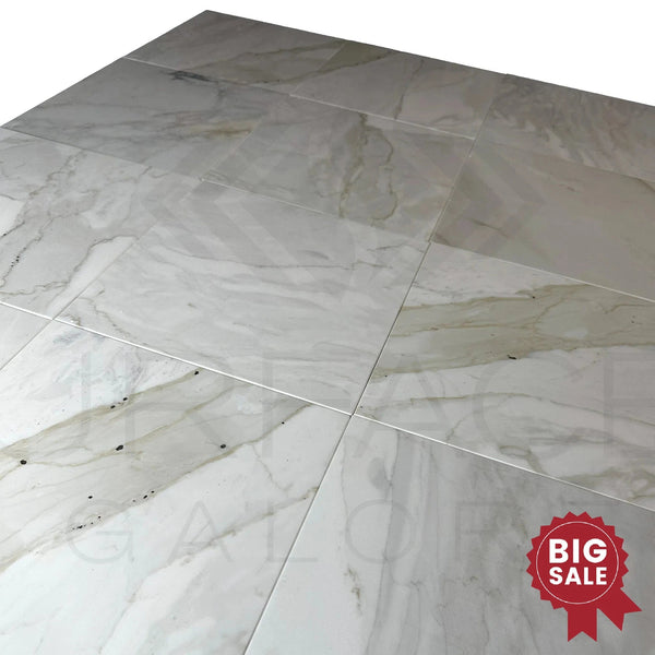 Calacatta Gray 12X12 Polished Marble Tile 300 Sq.Ft. - Discounted, Marble/Travertine Clearance Sale - SurfacesGalore